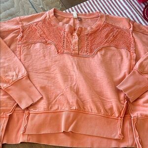 Anthropologie Pilcro Women's coral sweatshirt